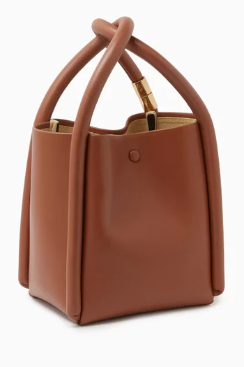 Small Lotus 14 Top-handle Bag in Leather