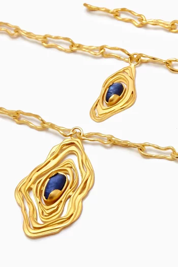 Nebula Layered Necklace in 18kt Gold-plated Brass