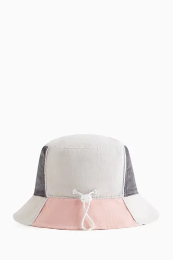 قبعة باكيت مقسمة بألوان قطن