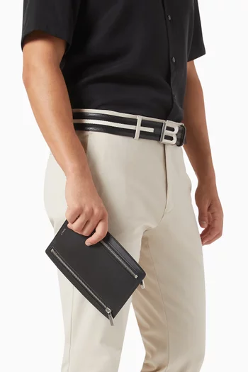 Zipped Pouch in Leather