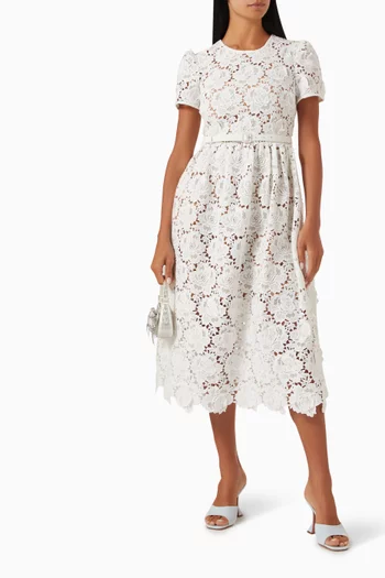 Floral Midi Dress in Lace