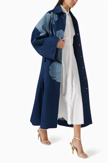 Violetta Oversized Coat in Denim