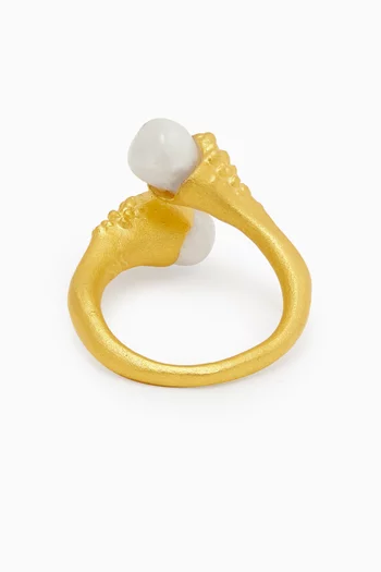 Frost Ring in 18kt Gold-plated Brass