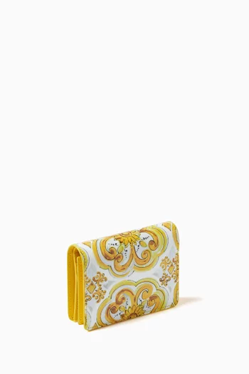DG Wallet in Maiolica print and Calfskin Leather