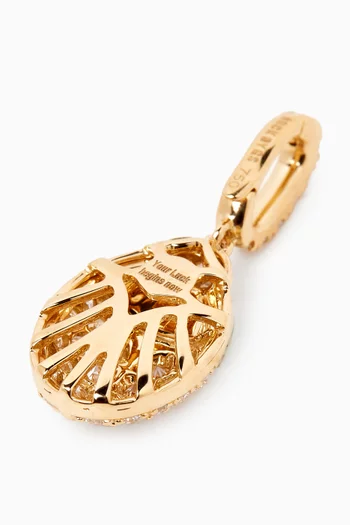 Scarab Diamond Clip-on Charm in 18kt Yellow Gold