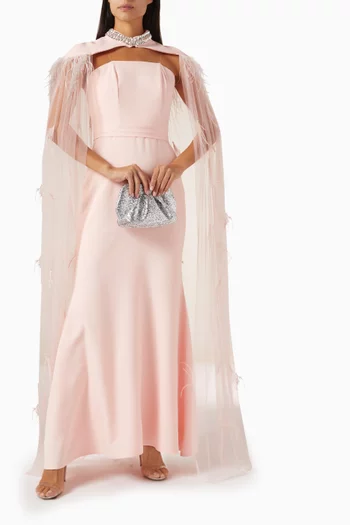 Cape Belted Gown