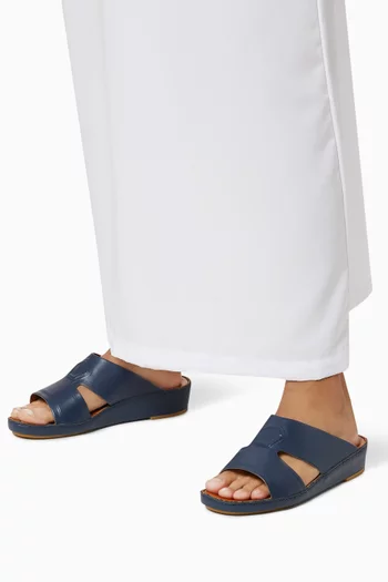 حذاء بينينسولا مفتوح جلد عجل ناعم