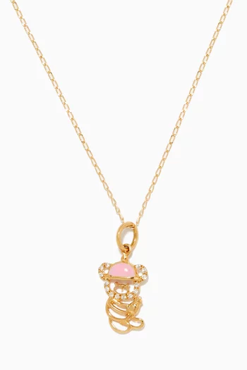 Teddy Diamond Necklace in 18kt Yellow Gold        