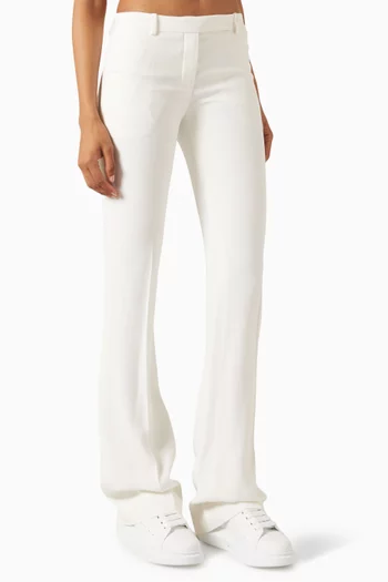 Bootcut Pants in Viscose Crepe