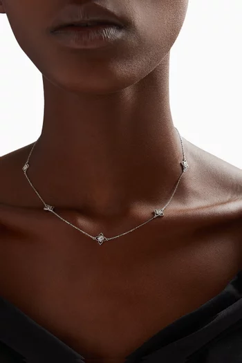 Lucia Diamond Necklace in 18kt White Gold  