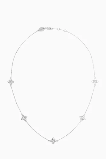 Lucia Diamond Necklace in 18kt White Gold  