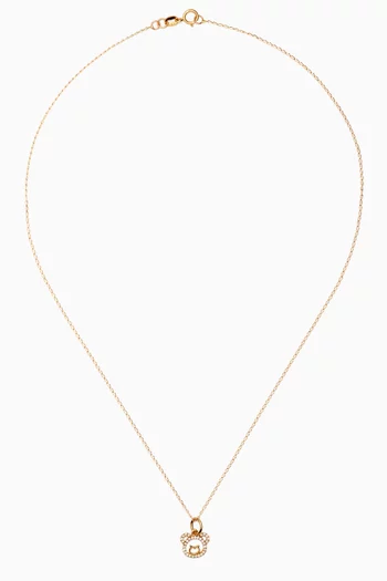 "Oscar the Teddy" Diamond Pendant in 18kt Yellow Gold            