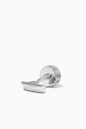 Circular Cufflinks in Chromium  