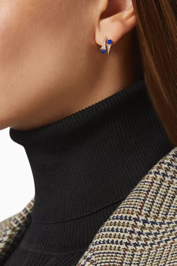 Cleo Diamond Huggie Earrings in 18kt Rose Gold