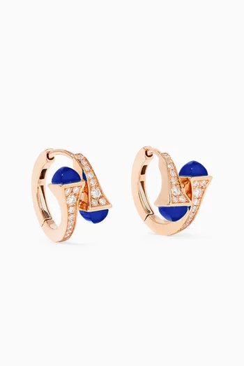 Cleo Diamond Huggie Earrings in 18kt Rose Gold