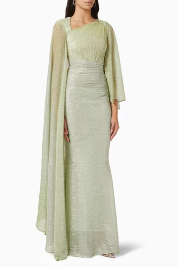 Cape Ombré Gown in Voile 