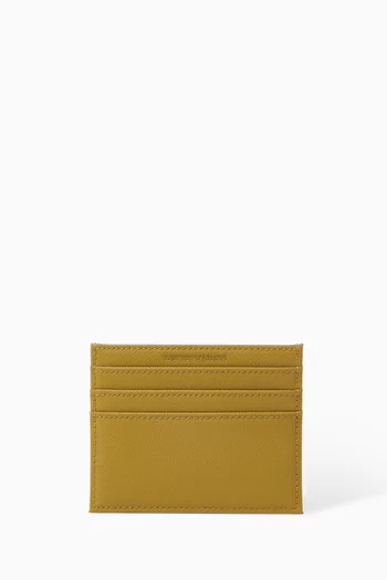 Logo Card Holder in Regenerated Leather