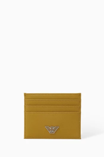 Logo Card Holder in Regenerated Leather