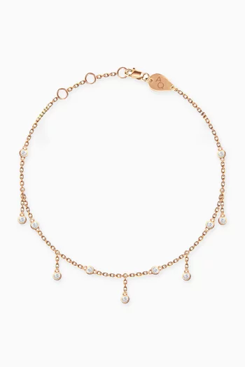 Constellation Rain Diamond Anklet in 18kt Yellow Gold  