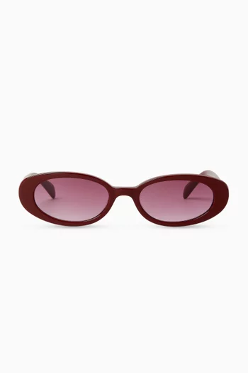 نظارة شمسية اوليفيا بإطار بيضاوي أسيتات