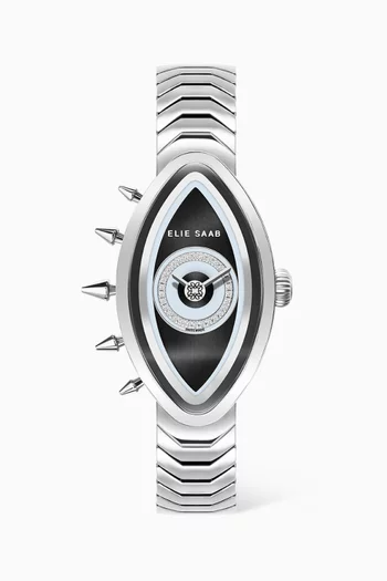 Eayan Pure Swiss Diamond Stainless Steel Watch, 23x40mm