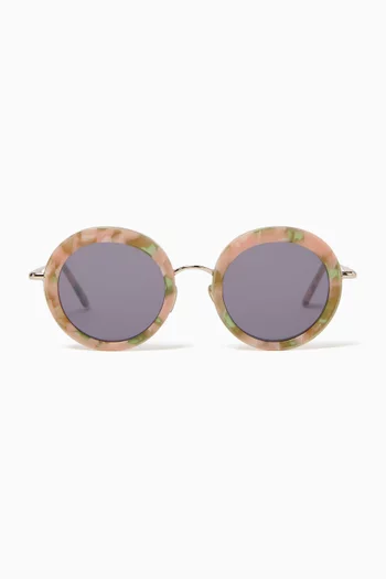 The Gina Round Sunglasses Acetate