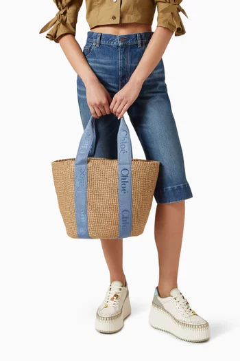 Large Woody Tote Bag in Paper Raffia