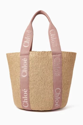 Large Woody Tote Bag in Paper Raffia