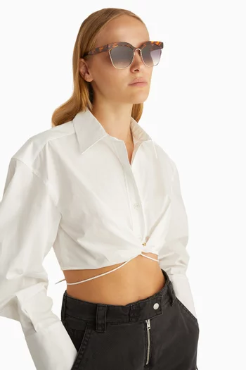 Phoenix Oversized Sunglasses in Metal & Acetate
