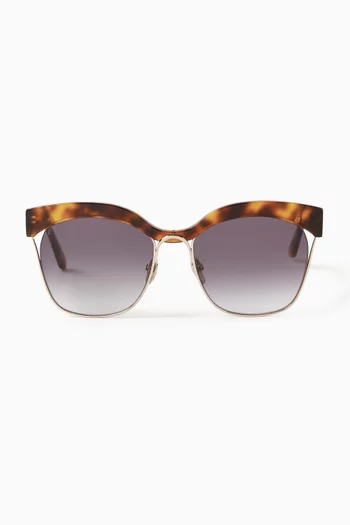 Phoenix Oversized Sunglasses in Metal & Acetate