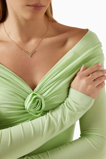 Stella Diamond Pendant Necklace in 18kt Yellow Gold