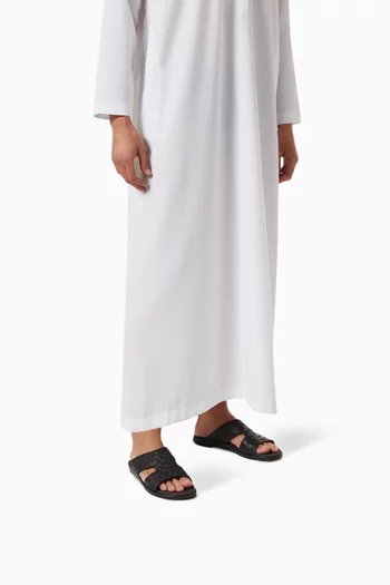 حذاء مفتوح برستيج أركا جلد نعام