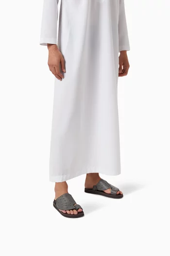 Piatto Sandals in Ostrich Leather