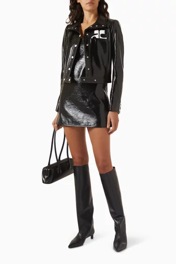 Reedition A-line Mini Dress in Vinyl