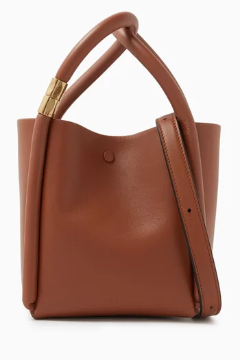 Small Lotus 14 Top-handle Bag in Leather