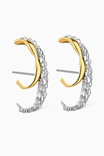 Mini Harmonia Earrings in Sterling Silver & 18kt Gold-plated Silver