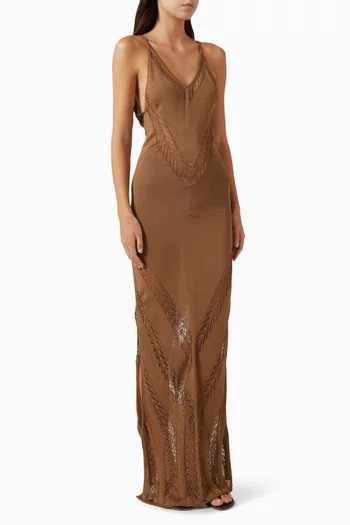 Mimi Maxi Dress in Mesh-knit