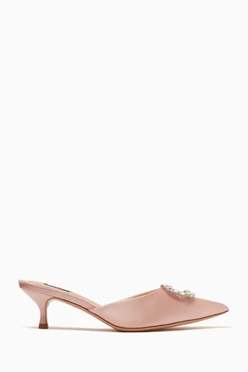 Row 50 Embellished Mule in Satin