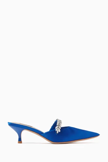 Lianne 50 Mules in Embellished Satin