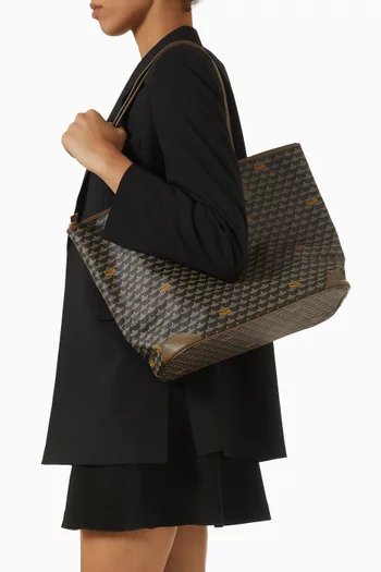 Daily Battle 35 Zip Tote Bag in Canvas & Leather