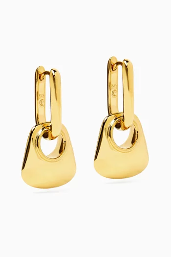 Mini Hera Charm Hoop Earrings in 18kt Recycled Gold Plated Vermeil