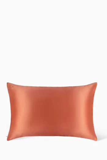 Coral Sunset - Queen Pillowcase in Pure Silk