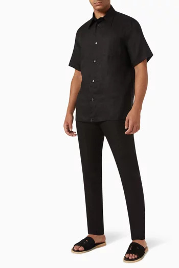 Short-sleeve Shirt in Linen