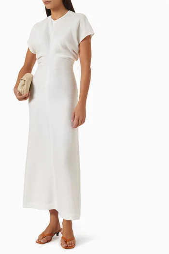 Slouch Crinkled Dress in Viscose Blend