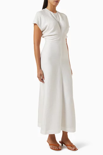 Slouch Crinkled Dress in Viscose Blend