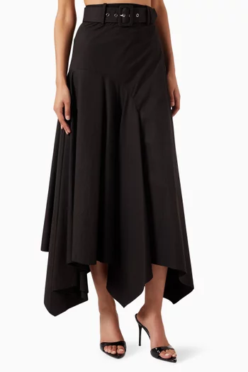 Marlo Asymmetric Skirt in Cotton