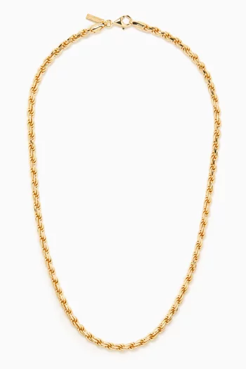 Rope Chain Necklace in Gold-plated Sterling Silver