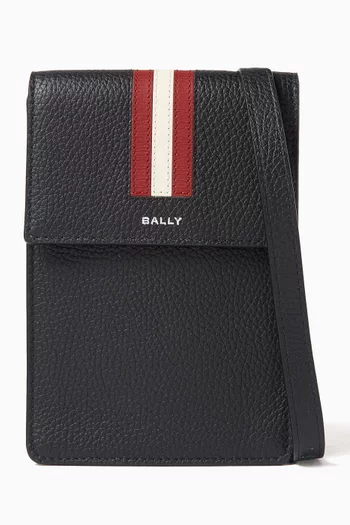 Phone Wallet Case in Grained Leather