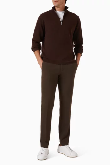 Half-zip Sweater in Wool Knit