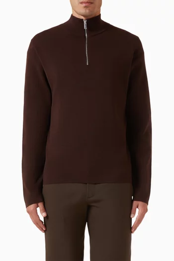 Half-zip Sweater in Wool Knit